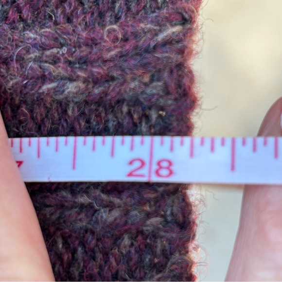 Vintage Eddie Bauer Heritage 100% Wool Sweater in Heathered Burgundy Size Large - Picture 6 of 9
